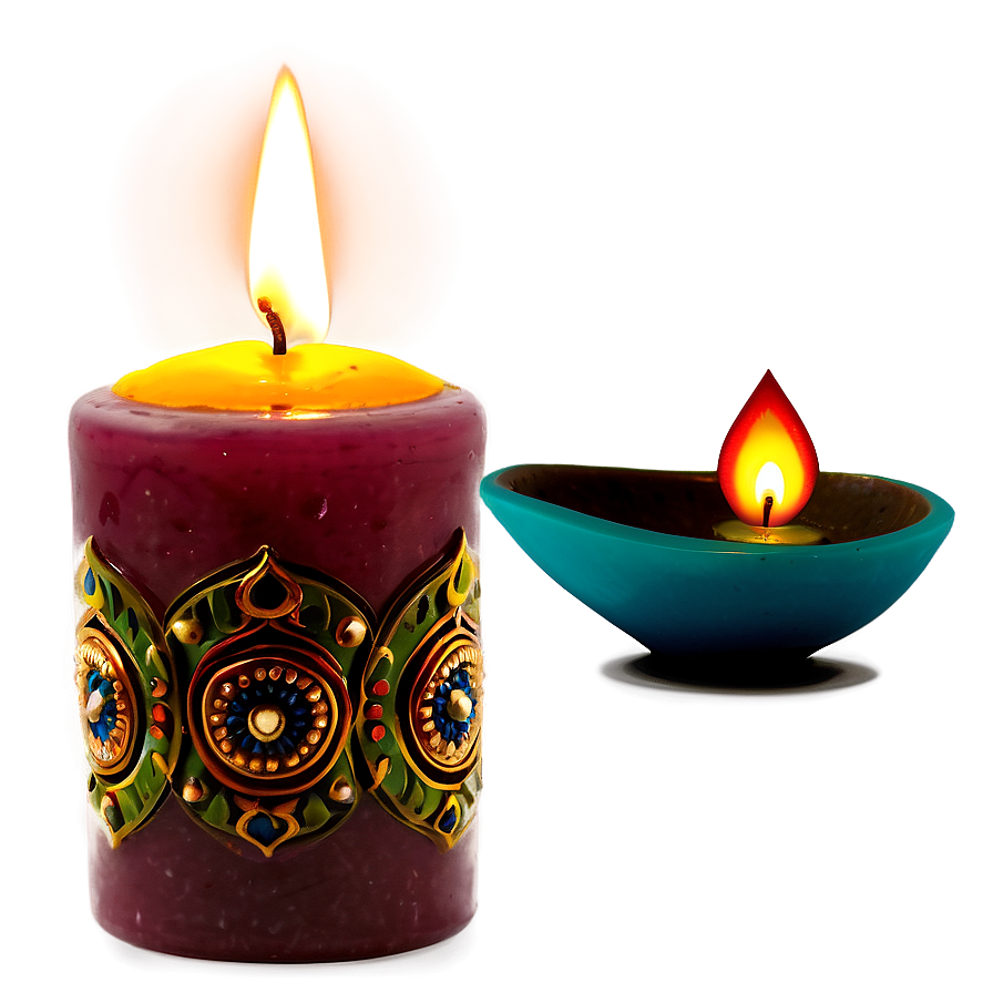 Diwali Candle Png 12