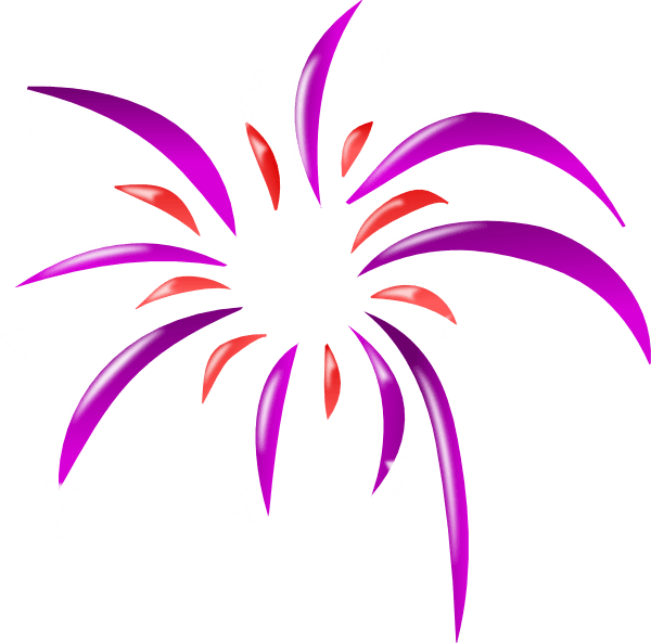 Diwali Firework Illustration Purpleand Red