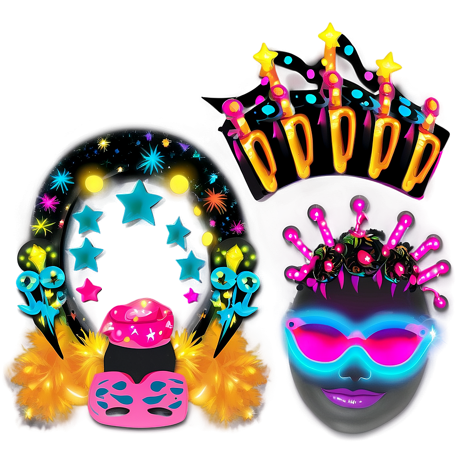 Diy Lets Glow Crazy Party Decoration Png Okd