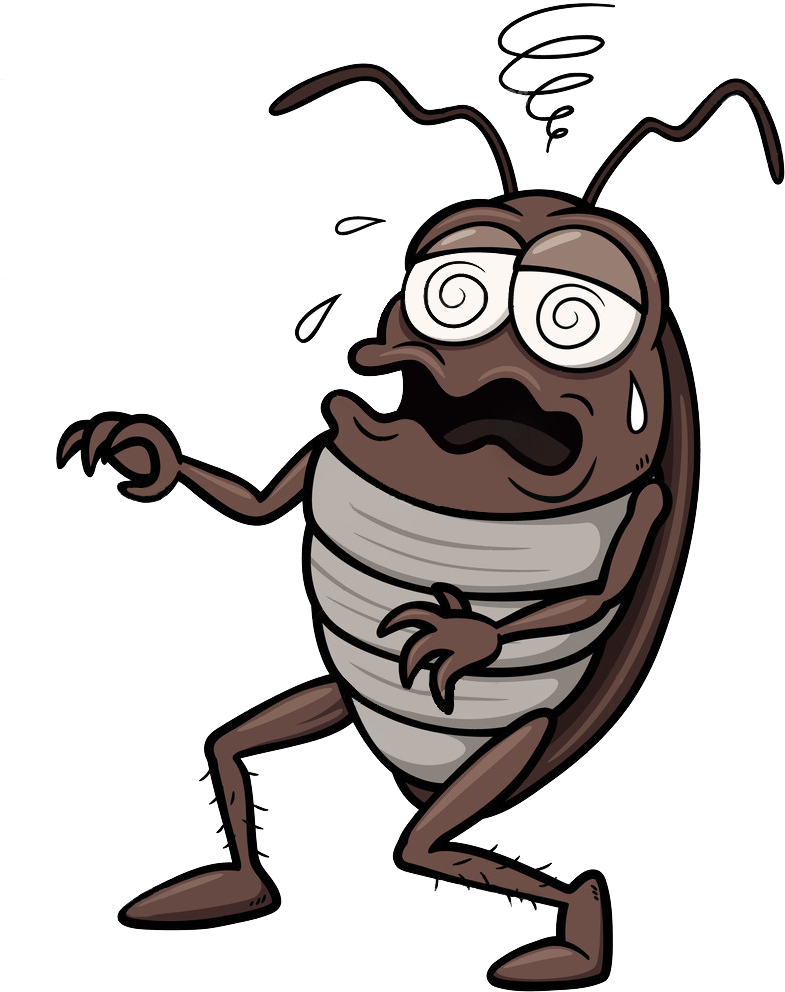 Dizzy Cartoon Cockroach