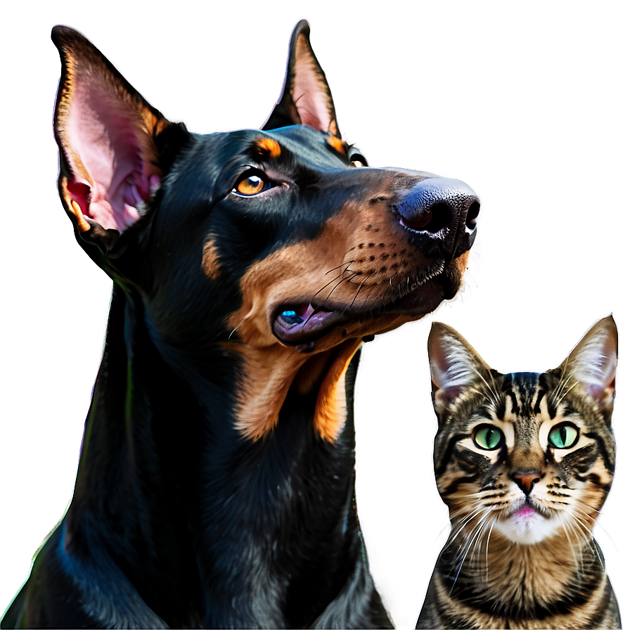 Doberman And Cat Png 06252024