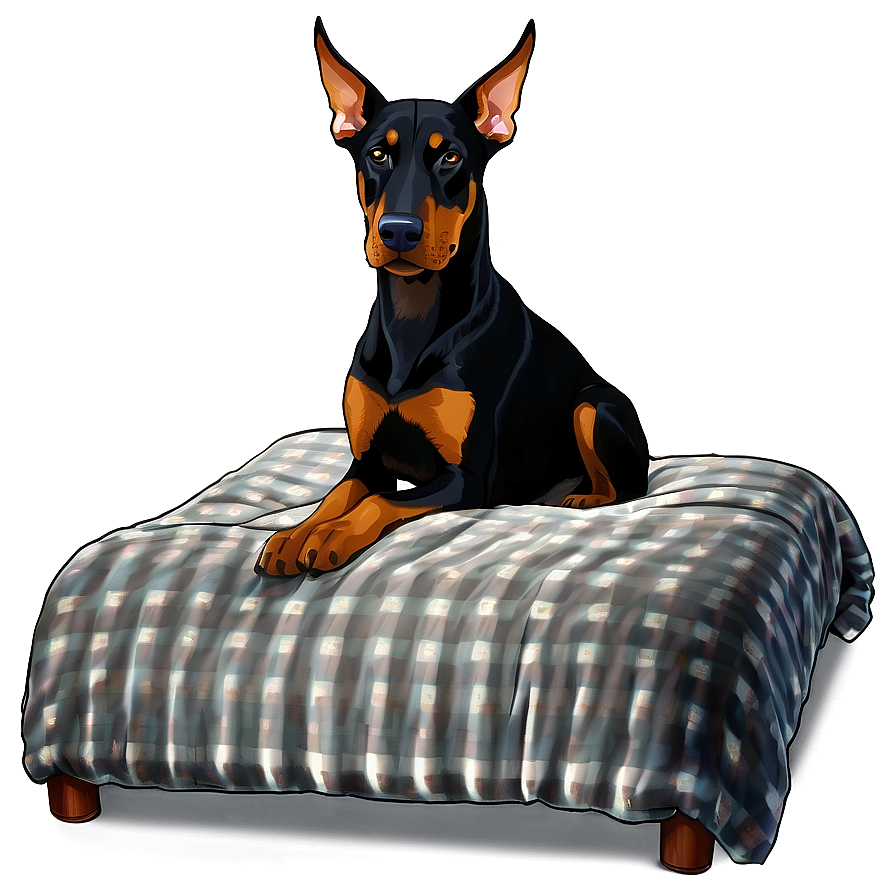 Doberman In Bed Png 34