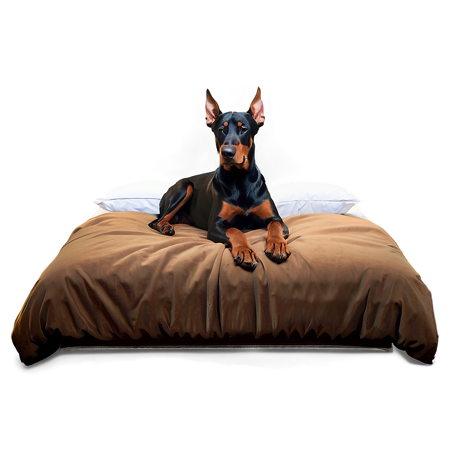 Doberman In Bed Png Haq