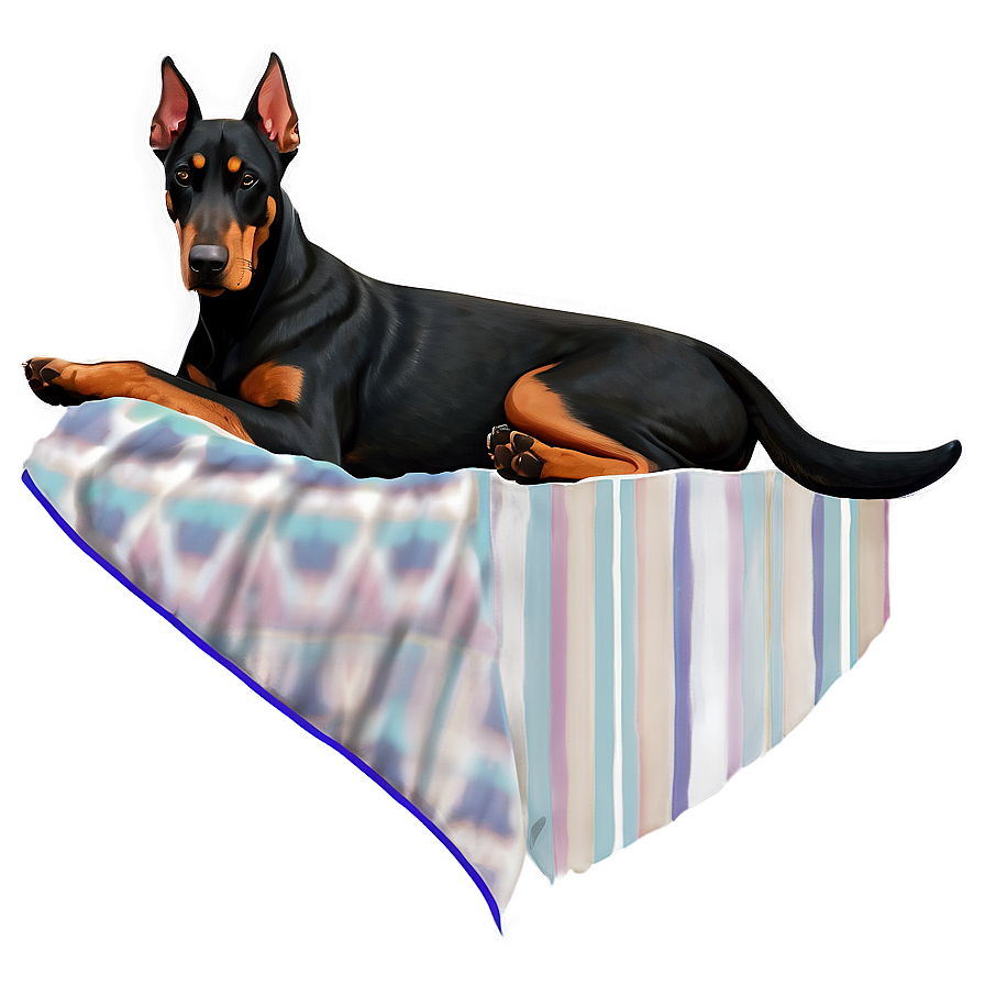 Doberman In Bed Png Pei