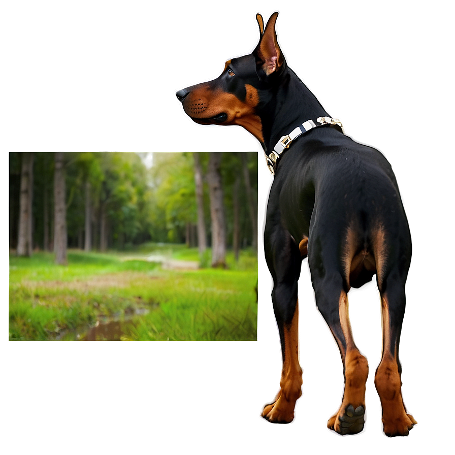 Doberman In Nature Png Yog87