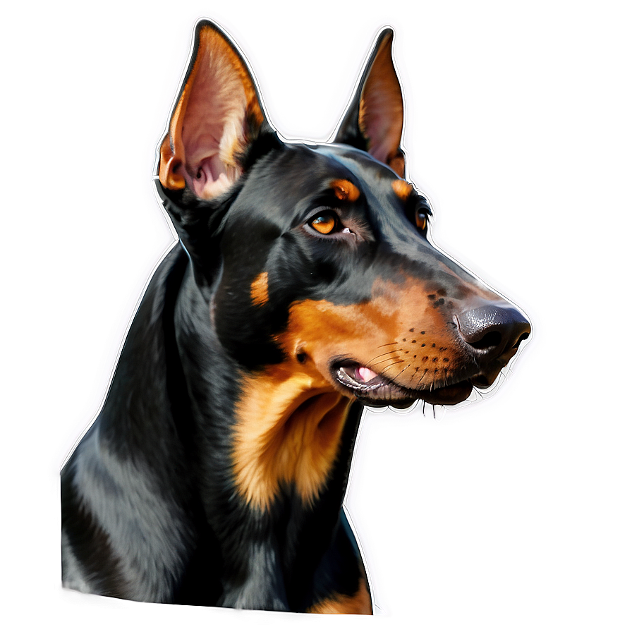 Doberman Portrait Png 26