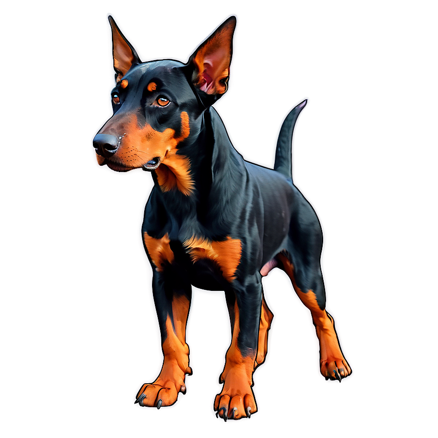 Doberman Portrait Png 3