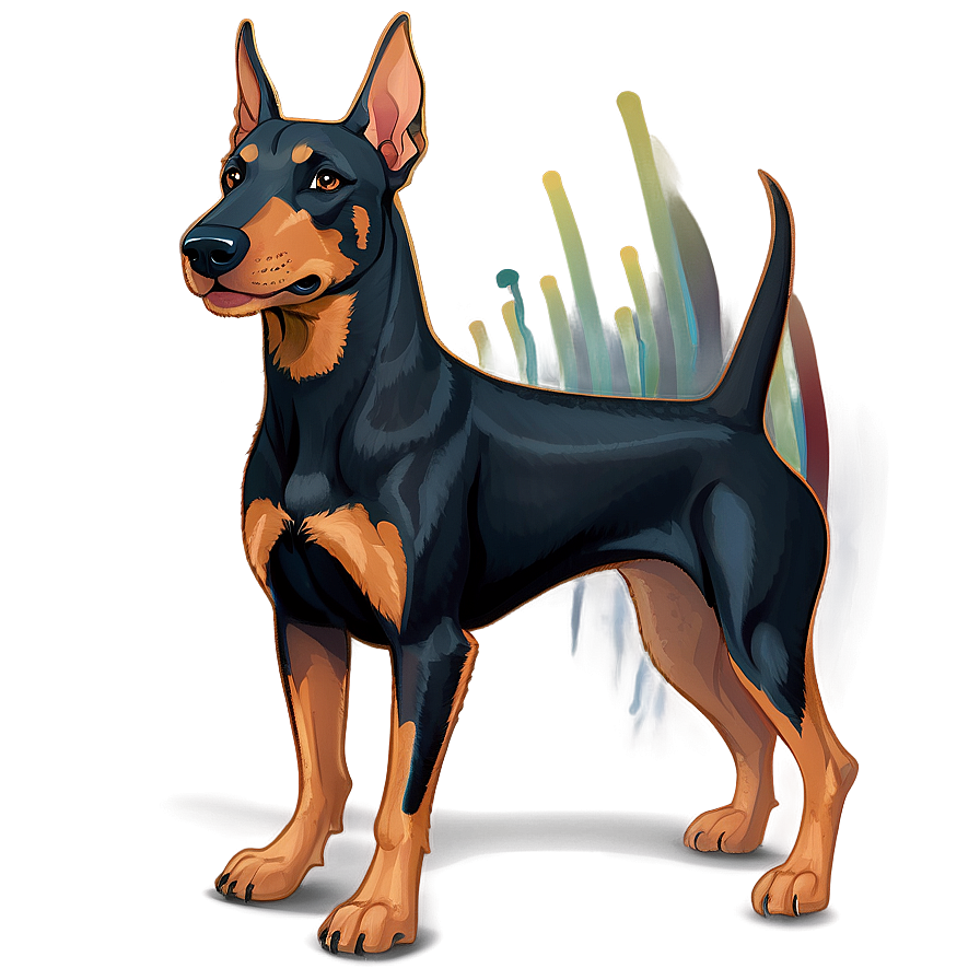 Doberman Swimming Png 10