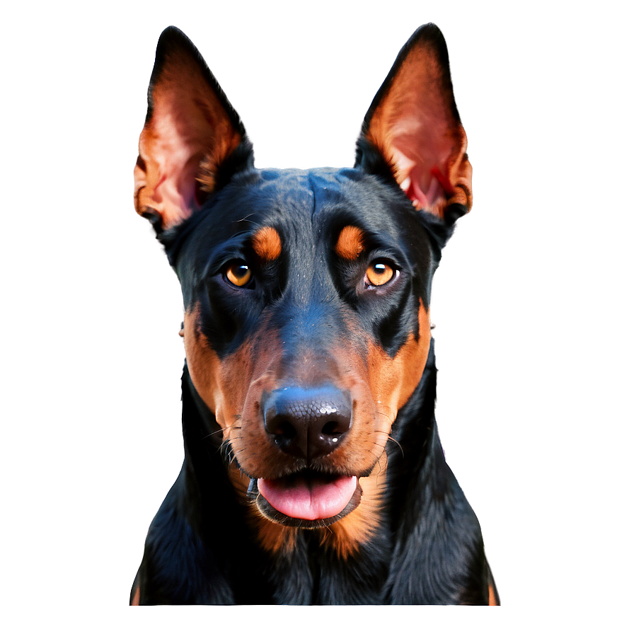 Doberman With Ears Cropped Png Ecl