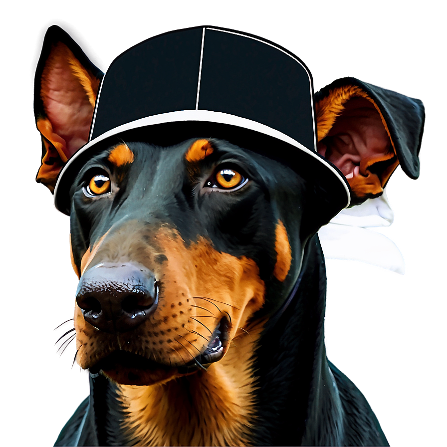 Doberman With Hat Png 64