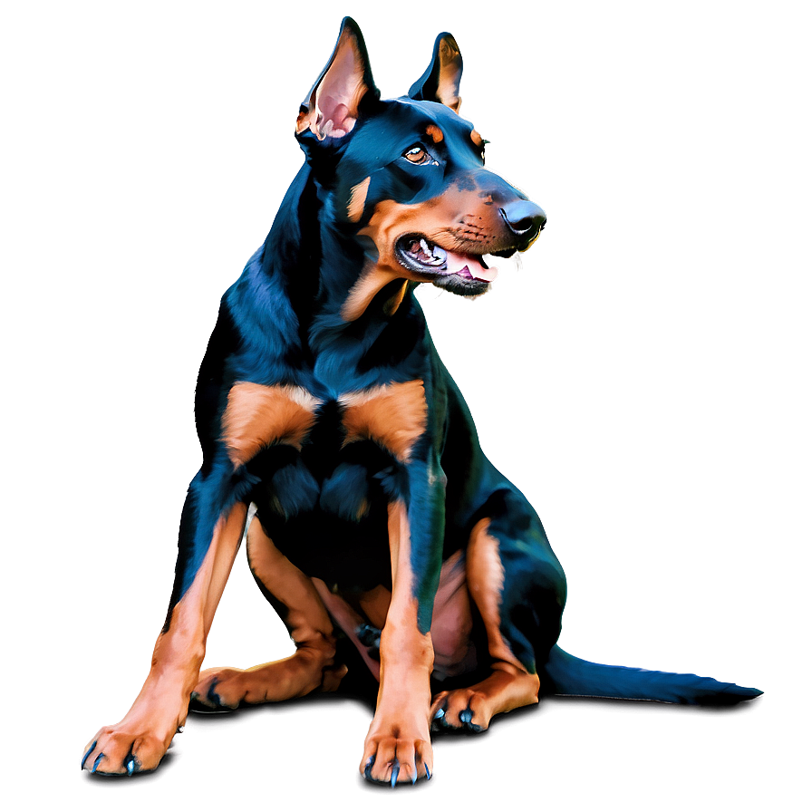 Doberman With Puppies Png 11