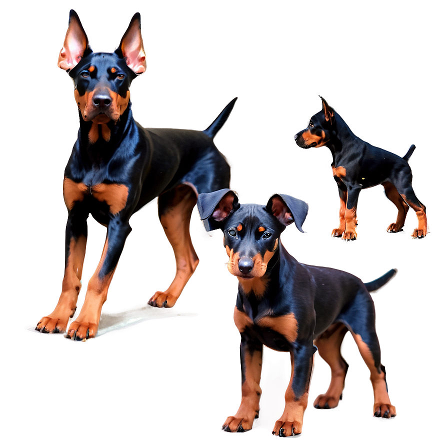 Doberman With Puppies Png Gqm