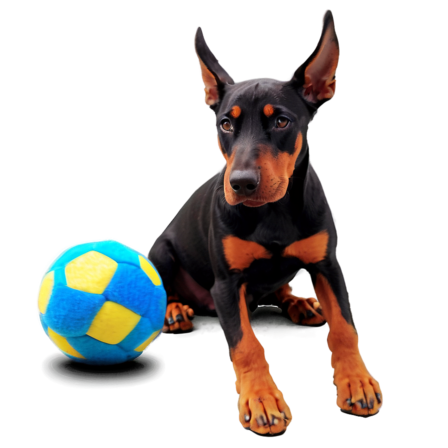 Doberman With Toys Png 16