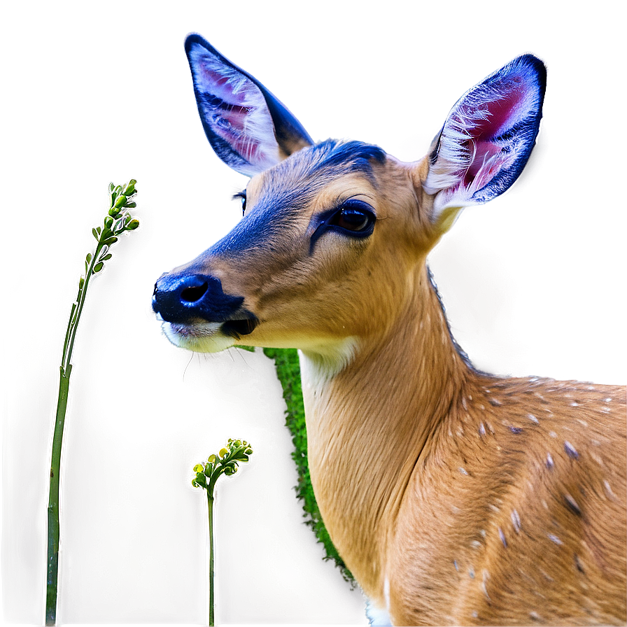 Doe Among Wildflowers Png 35