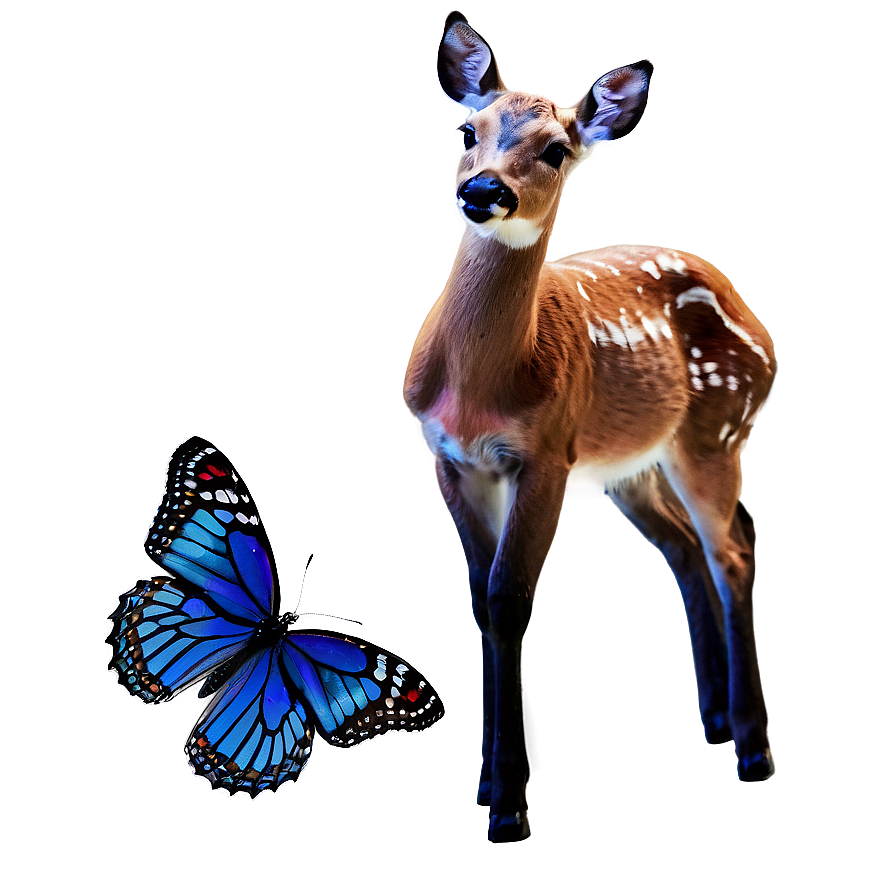 Doe And Butterfly Png 39