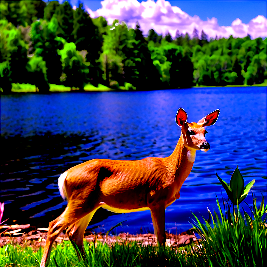 Doe By The Lake Png Egh