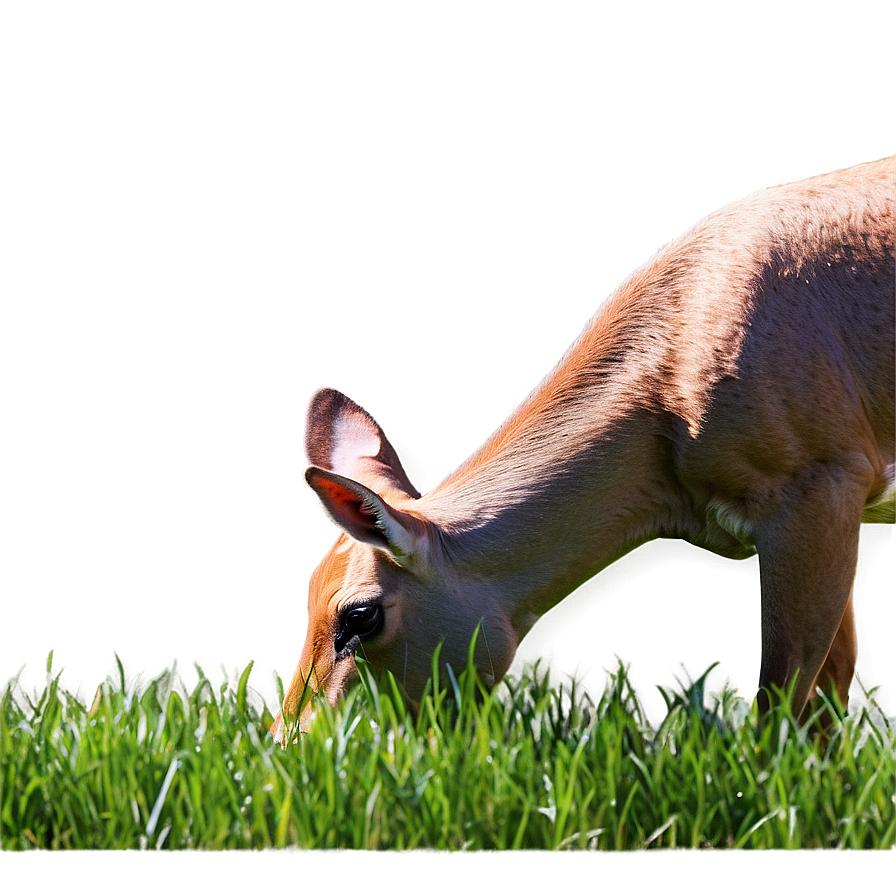 Doe Grazing Grass Png 59