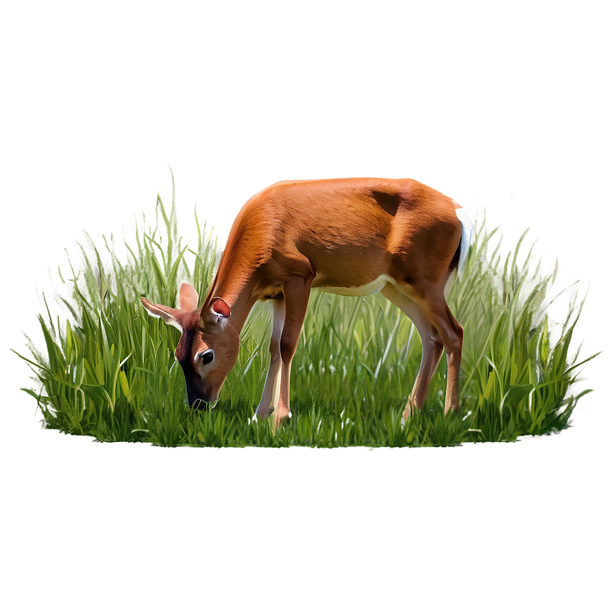 Doe Grazing Grass Png Yxi