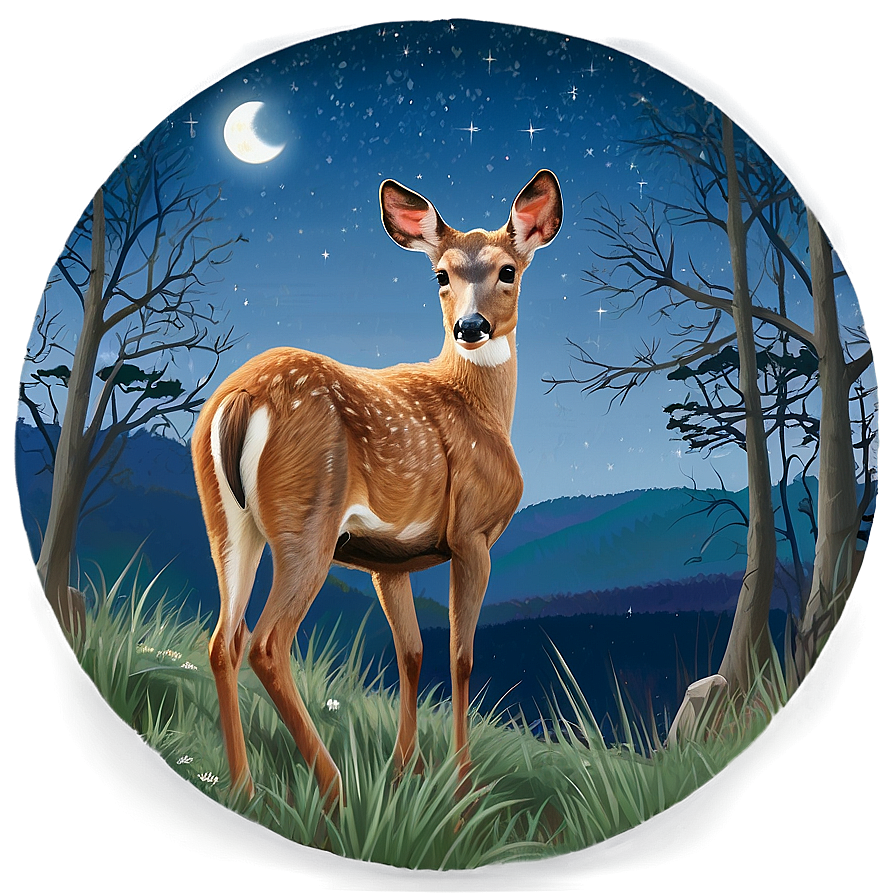 Doe Under Moonlight Png 06292024