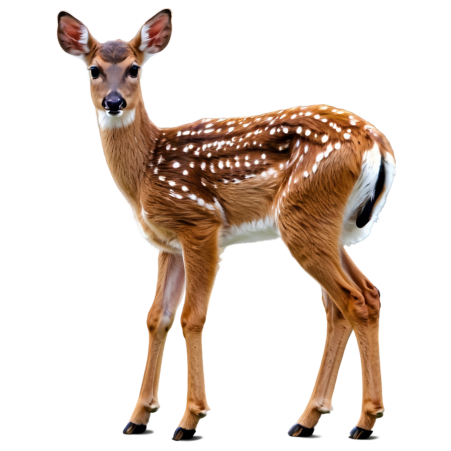 Doe With Newborn Fawn Png Iig