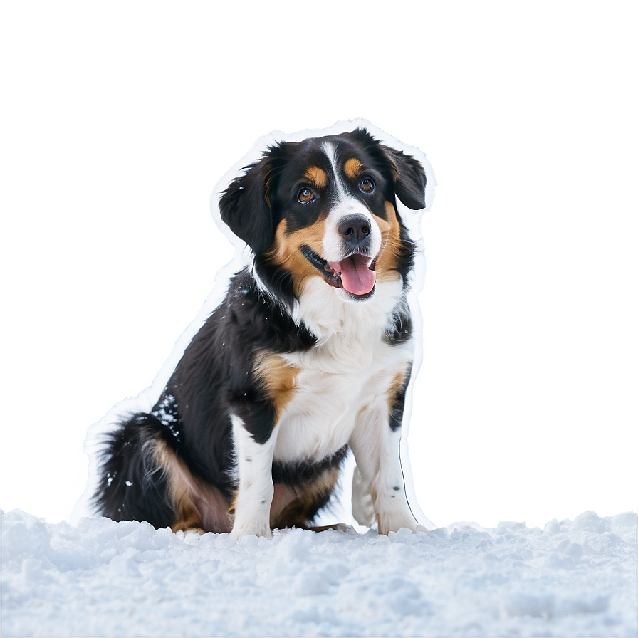 Dog Face In Snow Scene Png 41