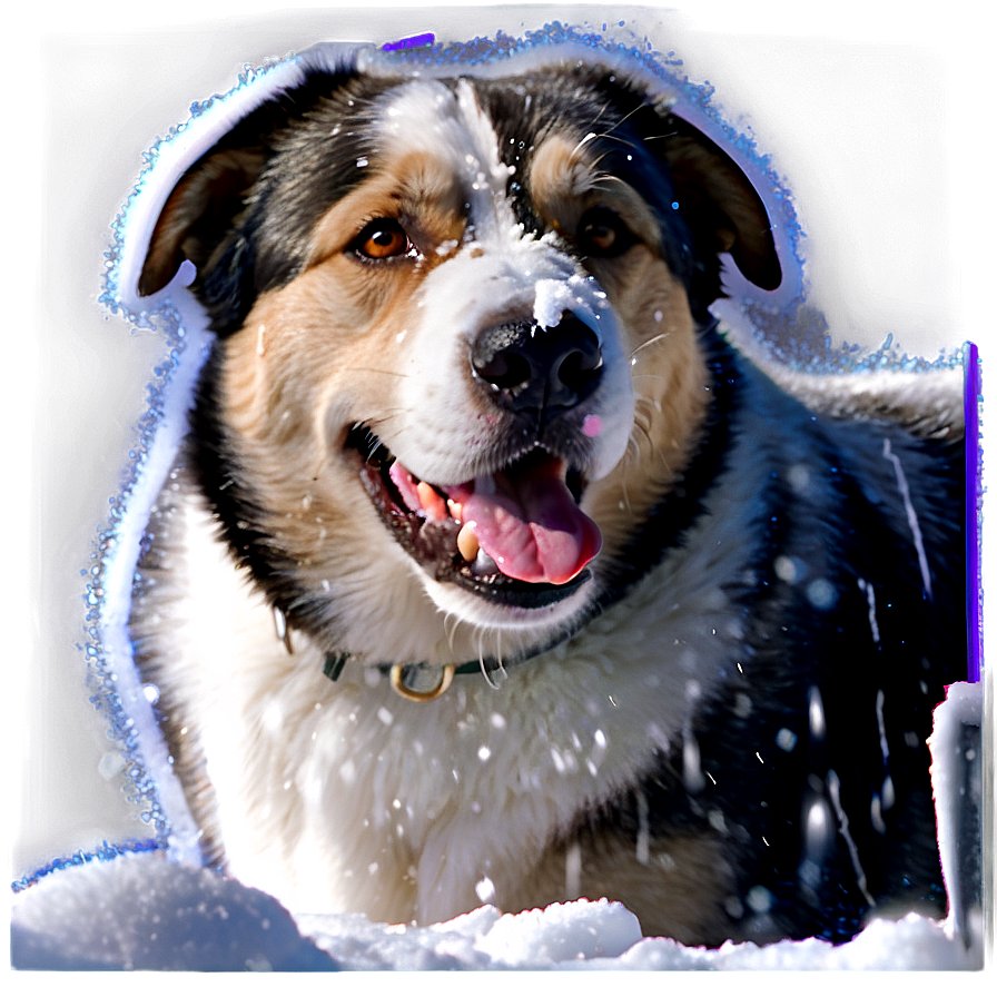 Dog Face In Snow Scene Png Wyh