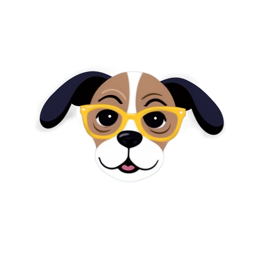 Dog Face With Glasses Png Xbu39