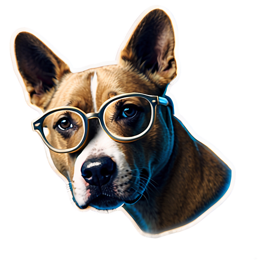 Dog Head With Glasses Png 96