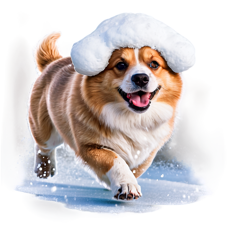 Dog In Snow Png 04292024