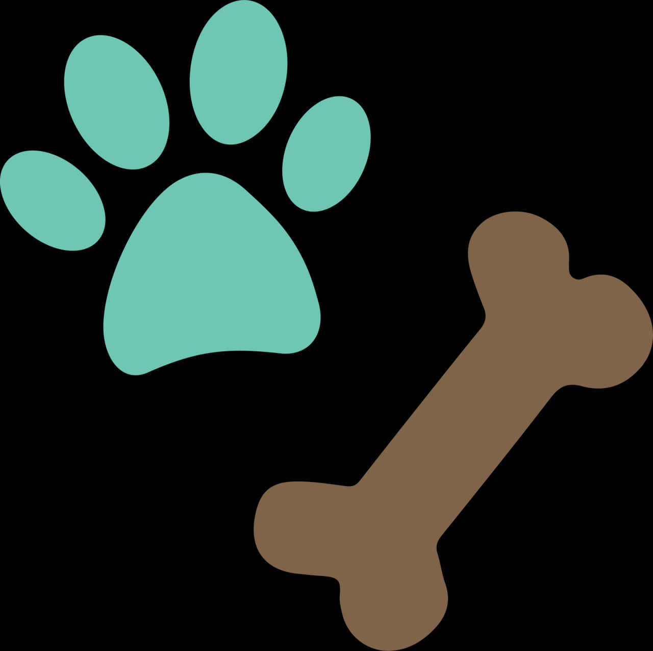 Dog Pawand Bone Graphic