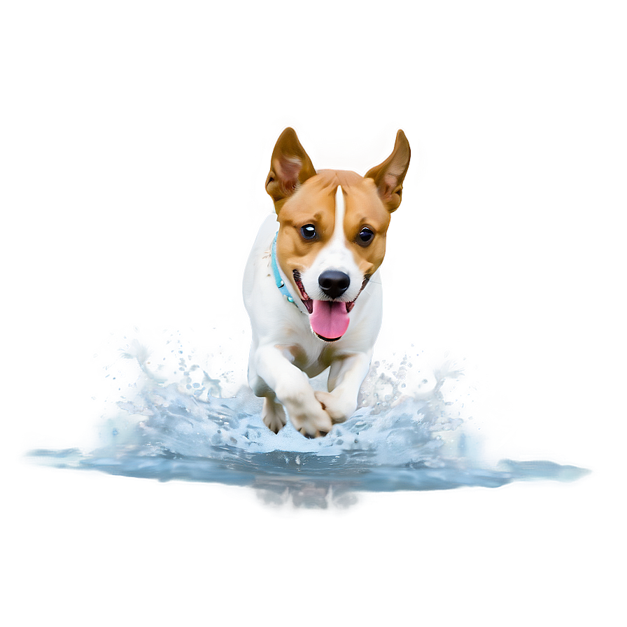 Dog Running In Water Png Dyo82