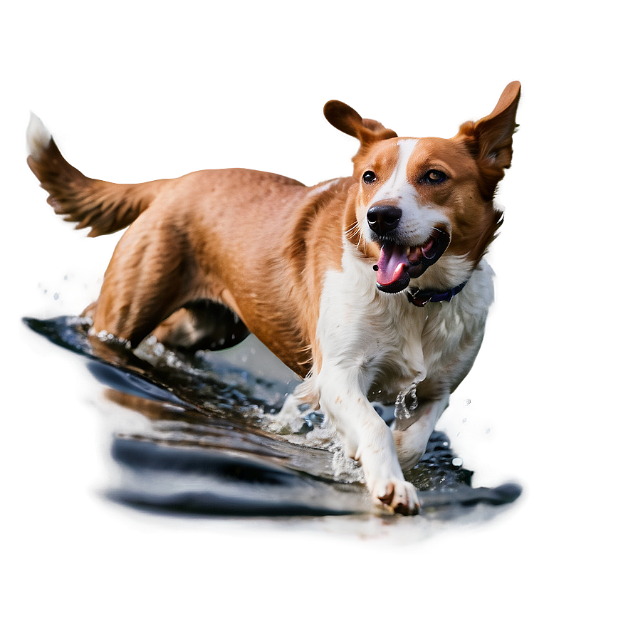 Dog Running In Water Png Nup49