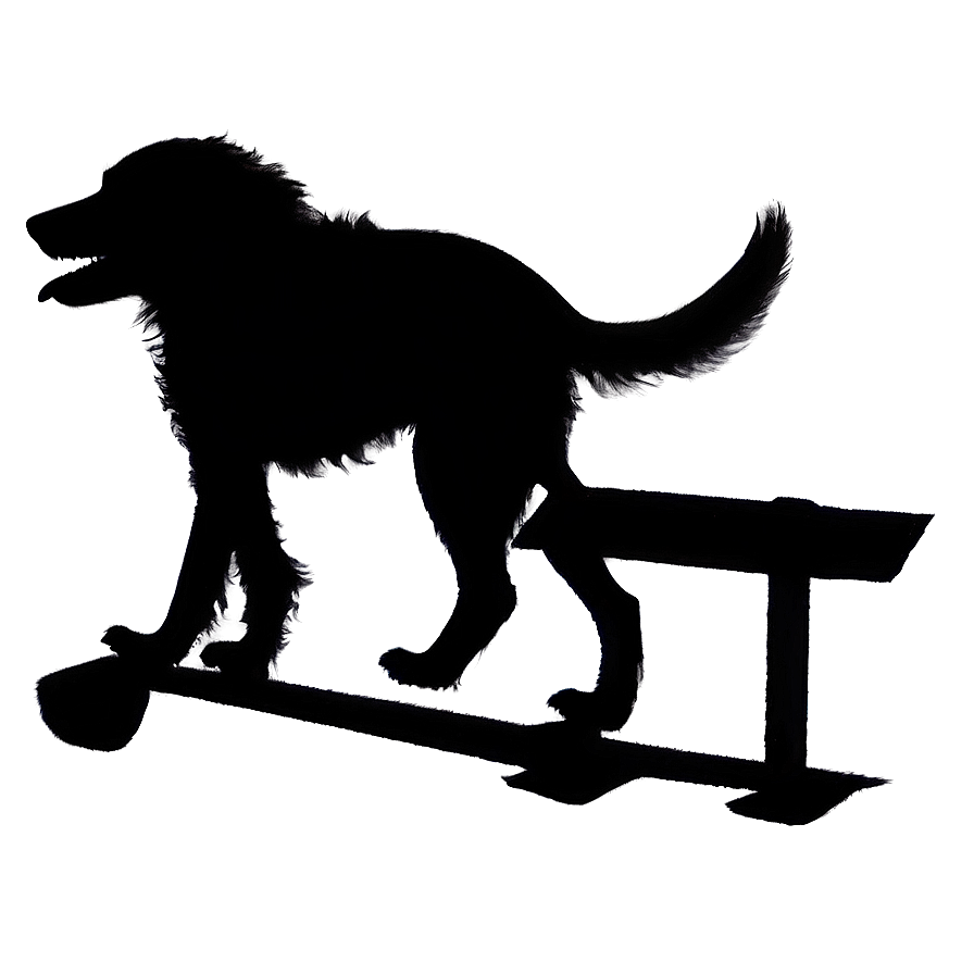 Dog Silhouette Crossing Road Png Tbo