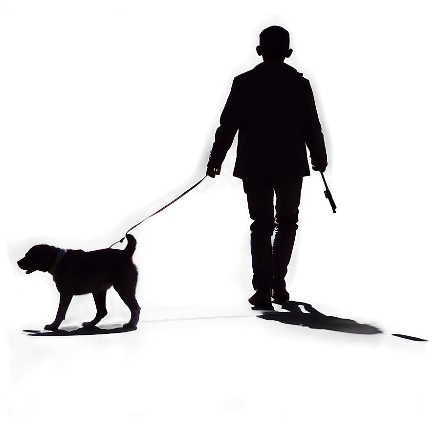 Dog Silhouette Walking Png 1