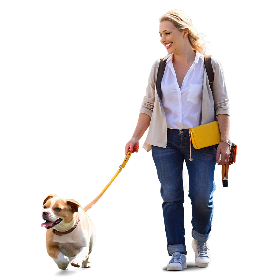 Dog Walking Fun Png 06252024