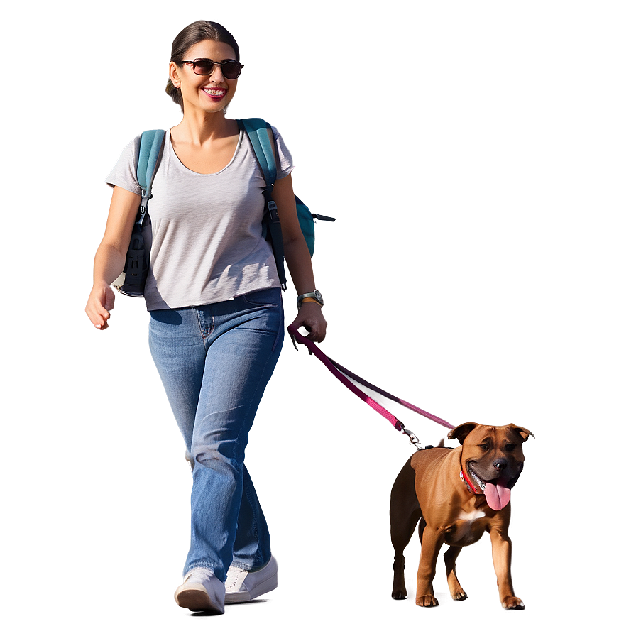 Dog Walking Fun Png 06252024