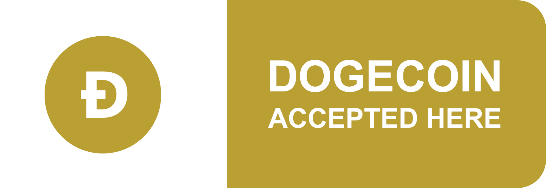 Dogecoin Accepted Here Sign