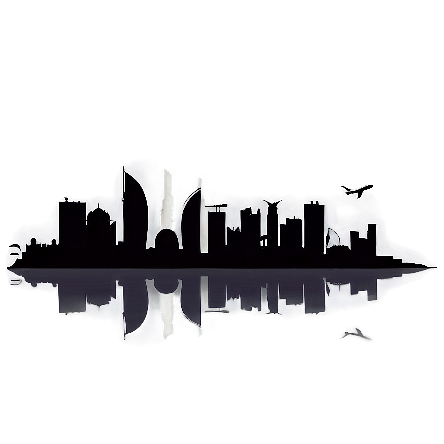 Doha Skyline Silhouette Png 44