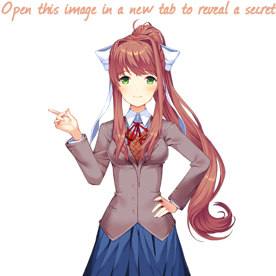 Doki_ Doki_ Literature_ Club_ Monika_ Pointing