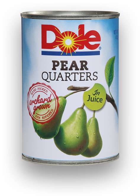 Dole Pear Quarters Can