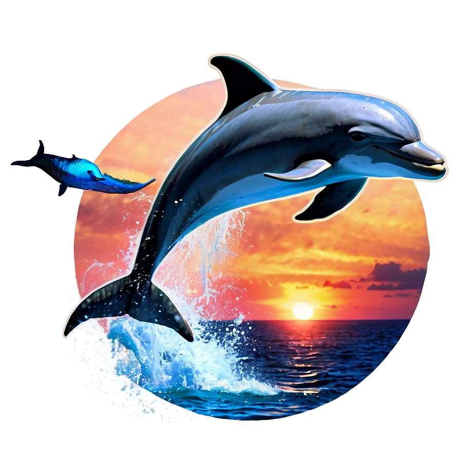 Dolphin Sunset Png Urn14