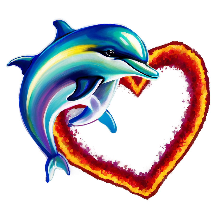 Dolphins In Love Png 10