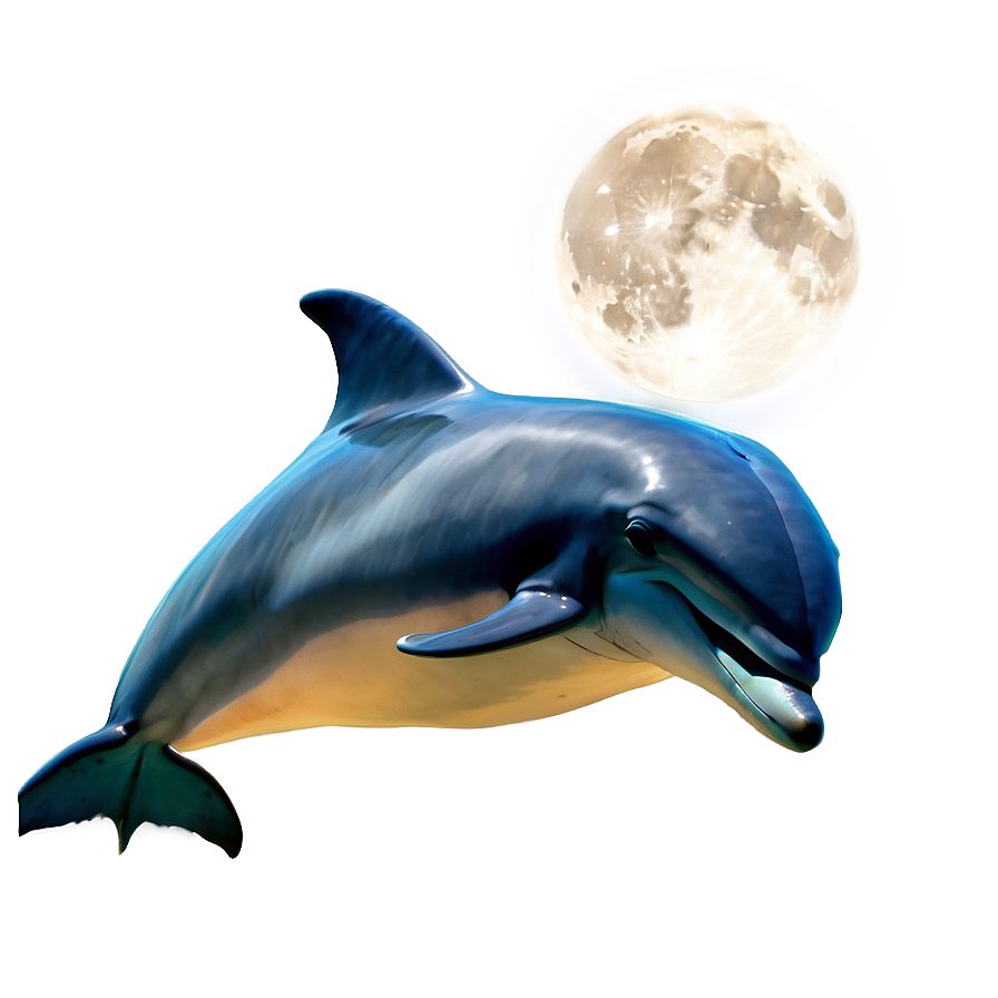 Dolphins In Moonlight Png Bod