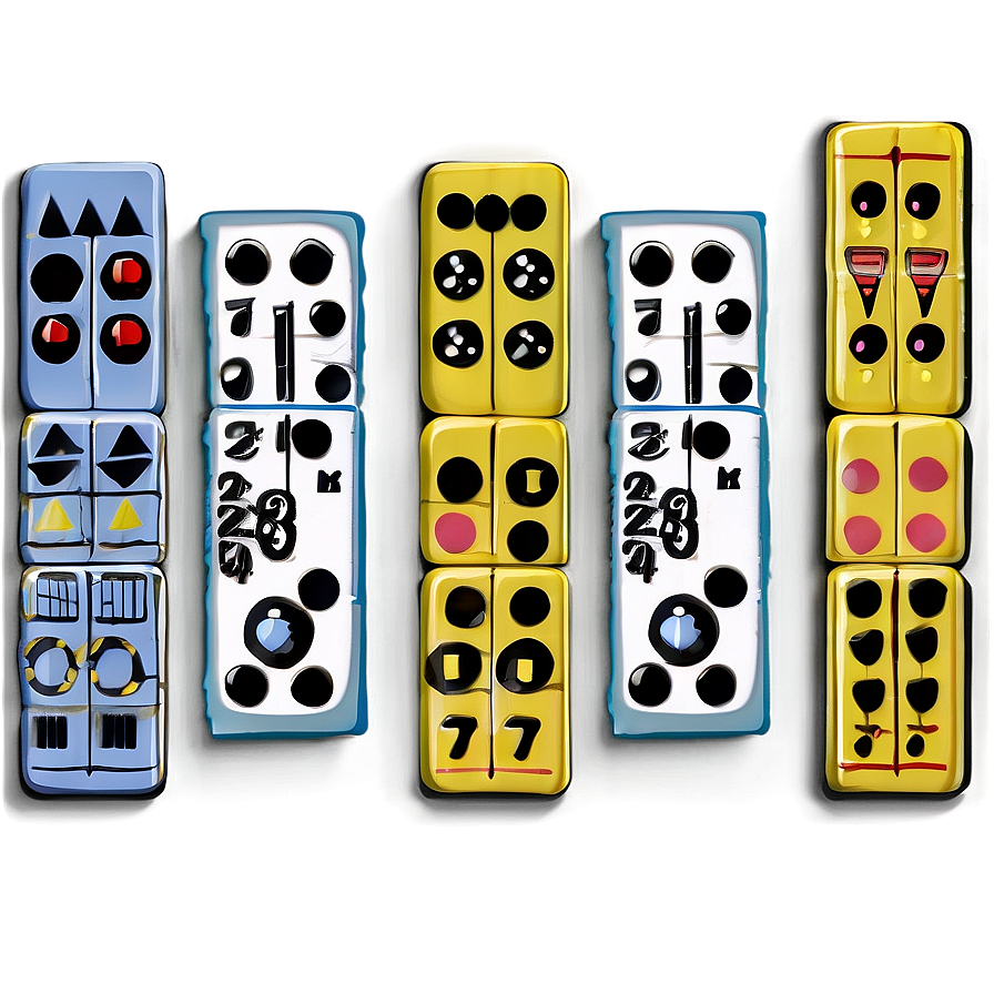 Dominoes With Numbers And Symbols Png 06122024