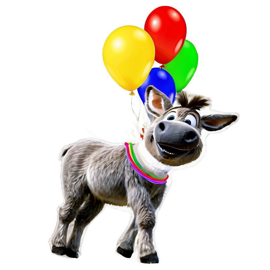 Donkey With Balloons Png 51