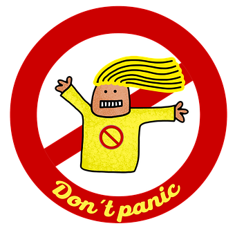 Dont Panic Cartoon Graphic