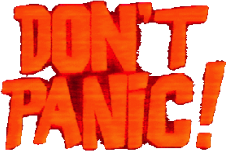 Dont Panic Text Graphic