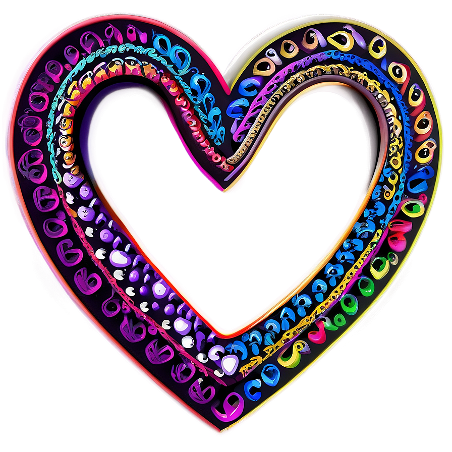 Doodle Heart Illustration Png Dra