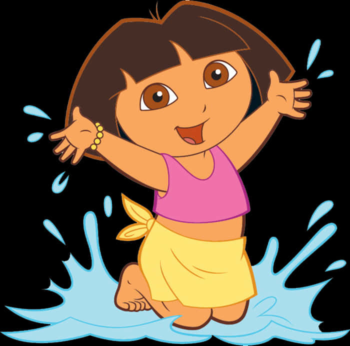 Dora The Explorer Jumping In Water