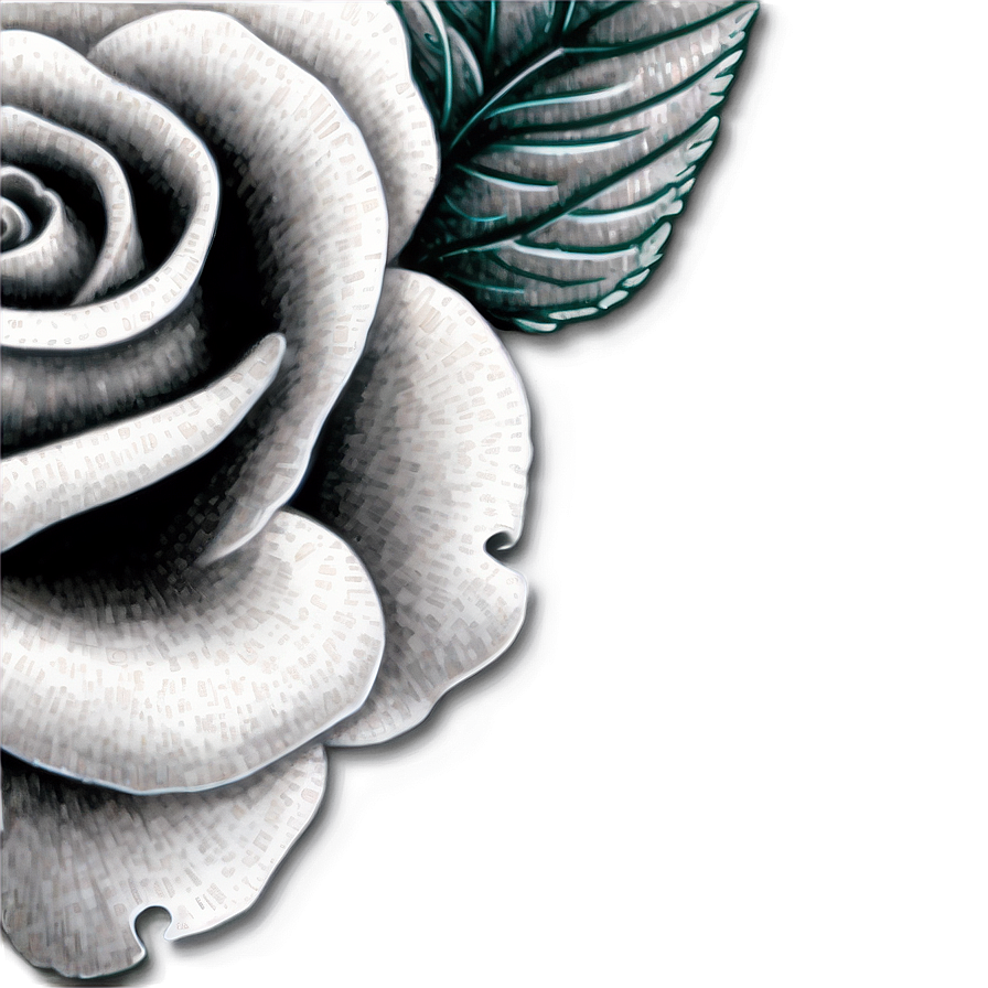 Dotwork Rose Tattoo Drawing Png Xpg